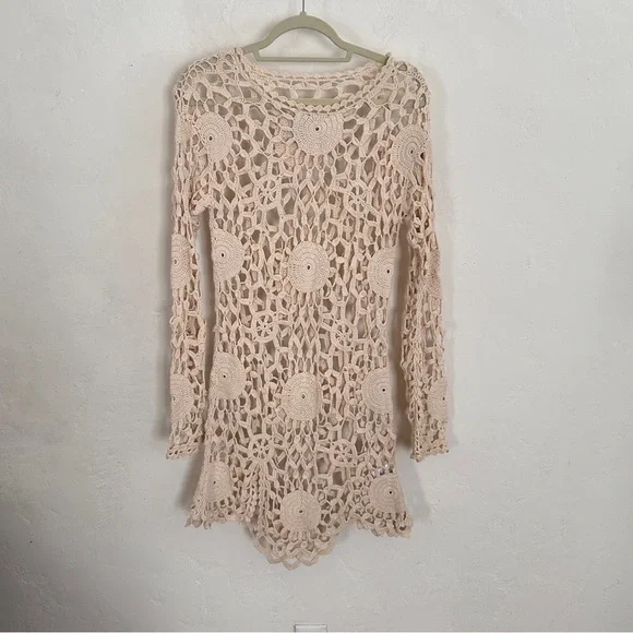Rare UNIF Crochet Tunic/Dress, Cream - Picture 6 of 6